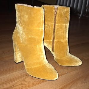 BCBGeneration velvet ochre boots